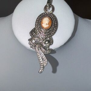 Vintage Silver Cameo Pendant